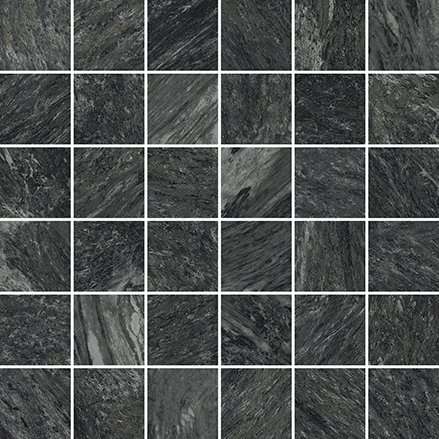 Мозаика Italon Skyfall Nero Mosaico Cerato 610110000611, цвет чёрный, поверхность патинированная, квадрат, 300x300