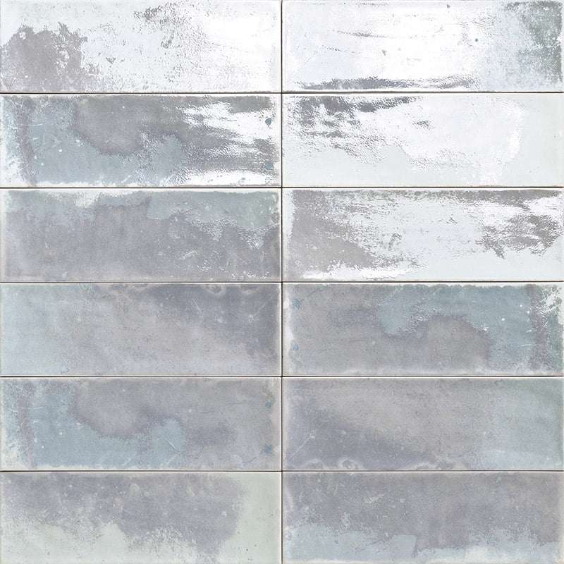 Керамическая плитка Mainzu Alboran Reflects, цвет голубой, поверхность глянцевая, прямоугольник, 100x300