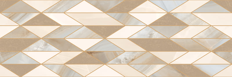 Керамическая плитка Ecoceramic Rodas Diamond Warm, цвет белый серый коричневый, поверхность глянцевая, прямоугольник, 333x1000