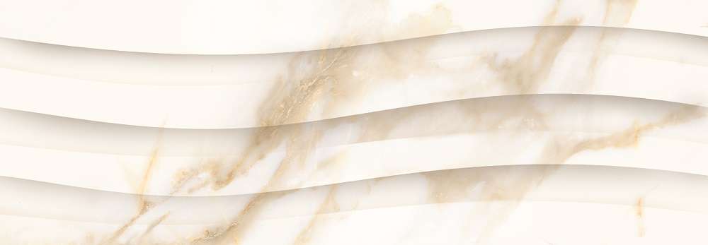 Керамическая плитка Ricchetti Marble Boutique Calacatta White Wave Lucido Ret, цвет бежевый, поверхность глянцевая, прямоугольник, 300x900
