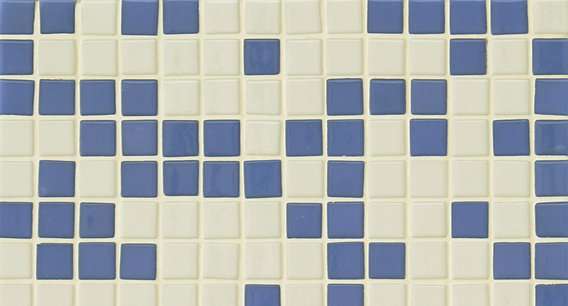 Мозаика Ezarri Mix 2578-В, цвет белый синий, поверхность глянцевая, прямоугольник, 313x495