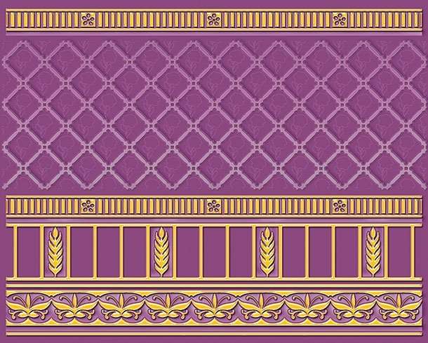 Бордюры Ceramique Imperiale Воспоминание 05-01-1-93-03-56-886-0, цвет фиолетовый, поверхность матовая, прямоугольник, 200x250