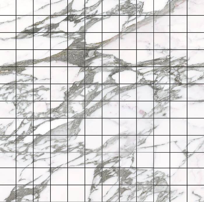 Мозаика Alfalux Marvilla Pro Borromini Lucido T203022, цвет белый серый, поверхность полированная, квадрат, 300x300
