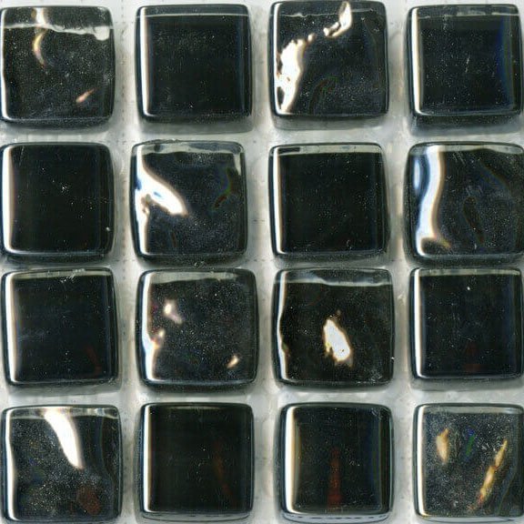 Мозаика Bars Crystal Mosaic Смеси стекло DHT 10 (15x15 mm), цвет чёрный, поверхность глянцевая, квадрат, 300x300
