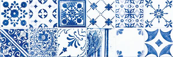 Керамическая плитка Rako Majolika WARVE146, цвет голубой, поверхность глянцевая, прямоугольник, 200x600