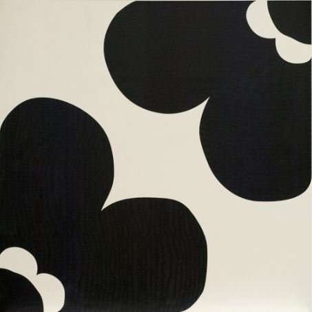 Керамогранит Ornamenta Tangle Fiore Mio TA6060FM, цвет чёрно-белый, поверхность матовая, квадрат, 600x600