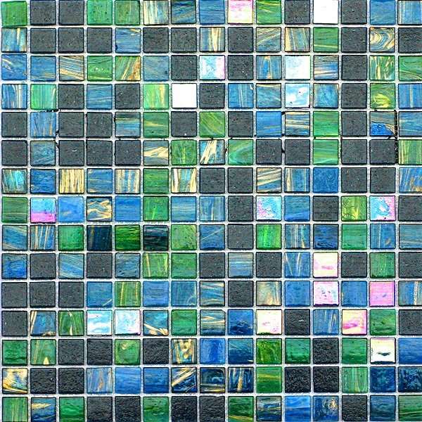 Мозаика JNJ Mosaic Mixed Colored 2855-V, цвет синий, поверхность глянцевая, квадрат, 327x327