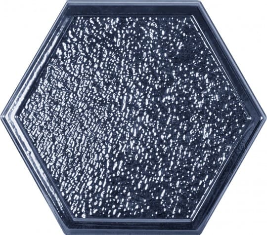 Керамическая плитка Dune Shapes 5 Majestic Decor Chrome 188211, цвет чёрный, поверхность глянцевая, шестиугольник, 230x270