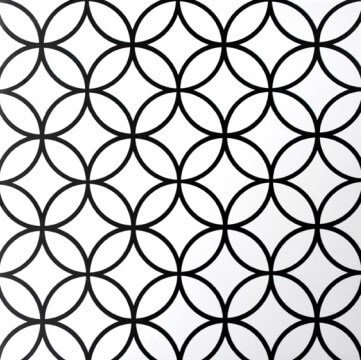 Декоративные элементы Heralgi Patchwork Dec.1 Floor White, цвет чёрно-белый, поверхность матовая, квадрат, 200x200