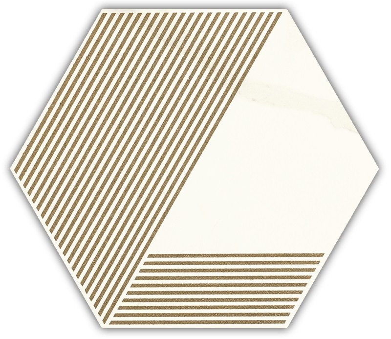 Декоративные элементы Paradyz Calacatta Hexagon Mat. A, цвет разноцветный, поверхность матовая, шестиугольник, 171x198