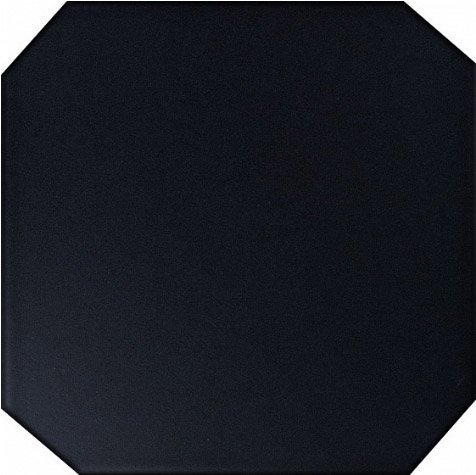Керамическая плитка Adex ADPV9003 Pavimento Octogono Negro, цвет чёрный тёмный, поверхность матовая, восьмиугольник, 150x150