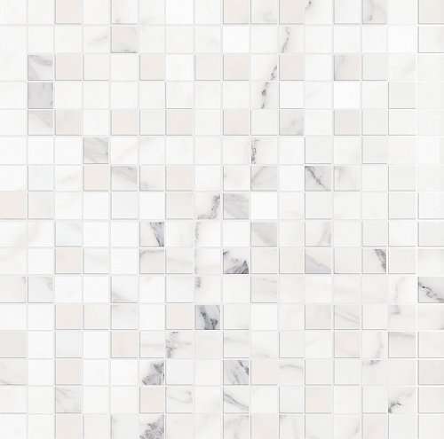 Мозаика Marazzi Italy Allmarble Wall Statuario Mosaico Lux M8H3, цвет белый, поверхность глянцевая, квадрат, 400x400