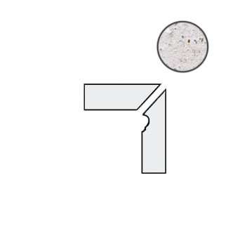Спецэлементы Stroeher Roccia 837 Marmos Плинтус ступени правый 9118, цвет серый, поверхность матовая, прямоугольник, 73x294
