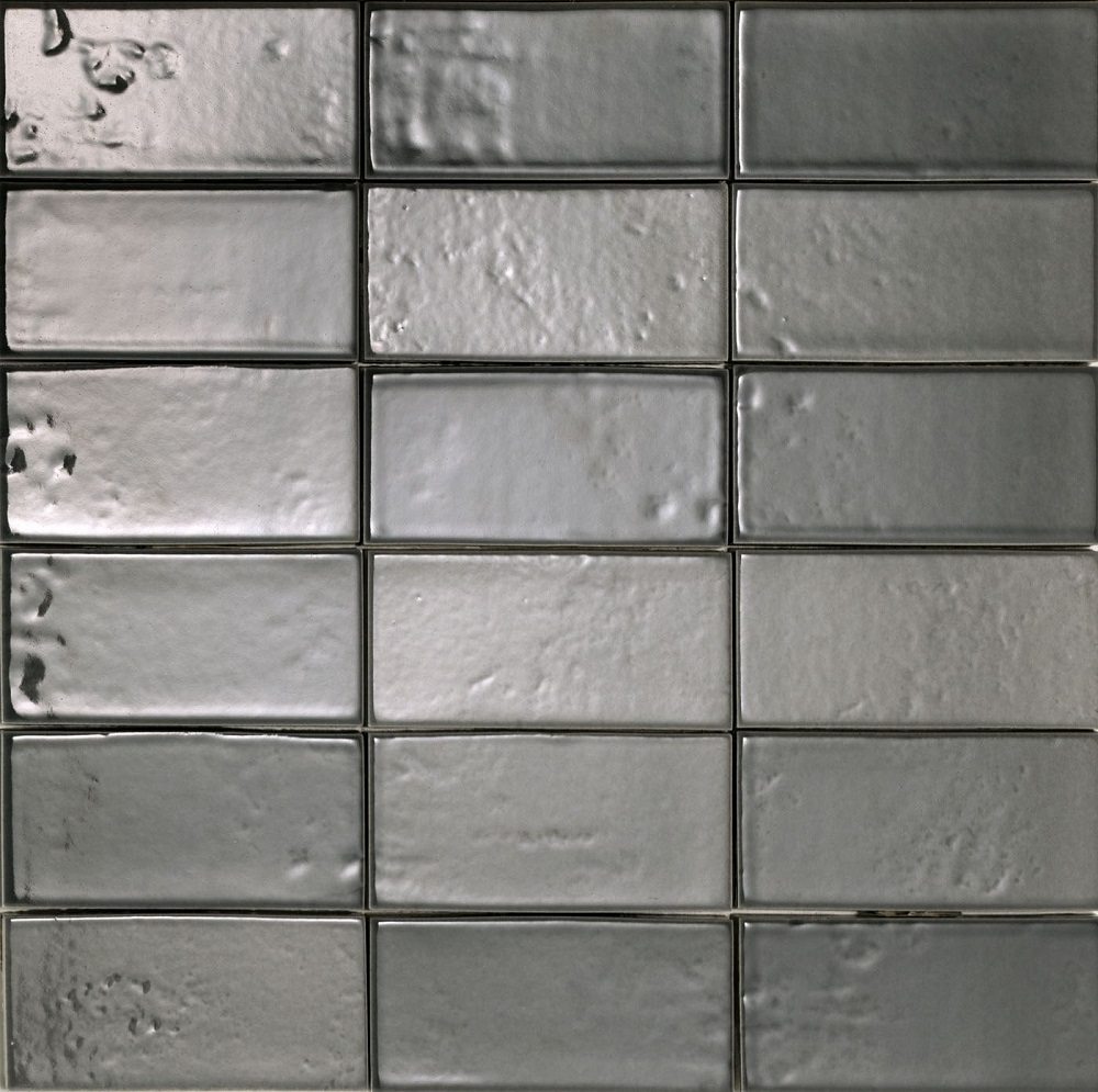 Керамическая плитка Sartoria Artigiana Fumo Glossy SAARBR08G, цвет серый тёмный, поверхность глянцевая, прямоугольник, 55x110
