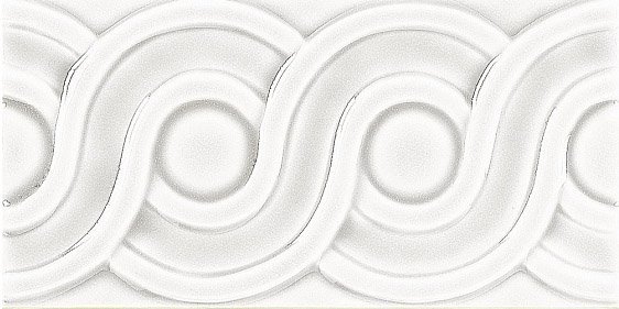 Бордюры Adex ADMO4078 Relieve Clasico C/C Blanco, цвет белый, поверхность глянцевая, прямоугольник, 75x150