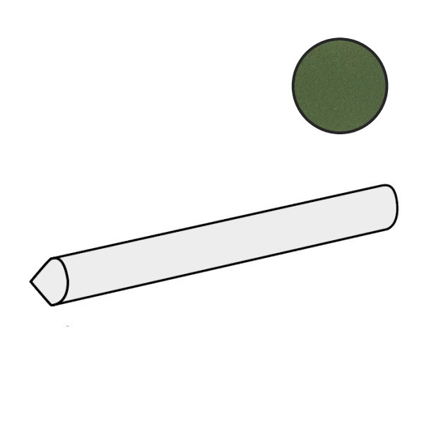 Бордюры Equipe Limit Jolly Vert 27546, цвет зелёный, поверхность глянцевая, прямоугольник, 12x200