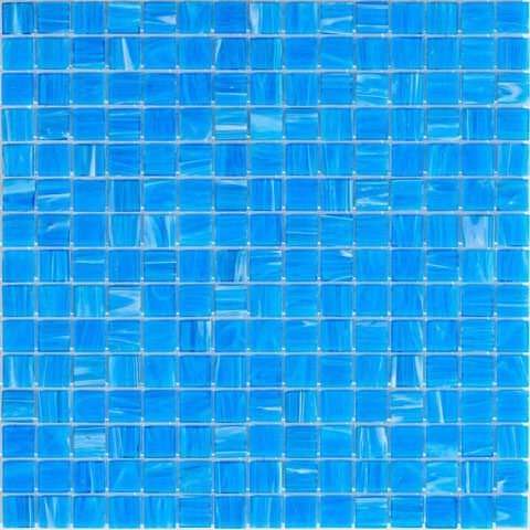 Мозаика Alma Mosaic Stella STN457, цвет голубой, поверхность глянцевая, квадрат, 327x327