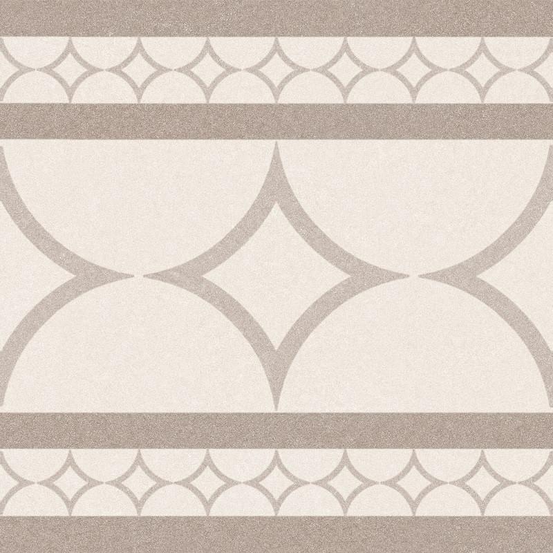 Бордюры Azulejos El Mijares Brecia beige cenefa, цвет бежевый, поверхность матовая, квадрат, 225x225