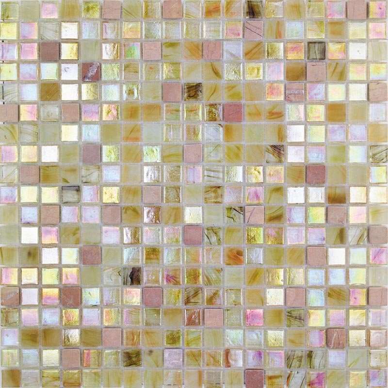 Мозаика Alma Mosaic Nibble AM405(m), цвет бежевый, поверхность глянцевая, квадрат, 327x327