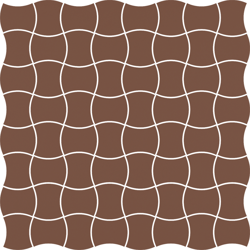 Мозаика Paradyz Modernizm Brown Mozaika Prasowana K.3,6X4,4, цвет коричневый, поверхность матовая, квадрат, 309x309
