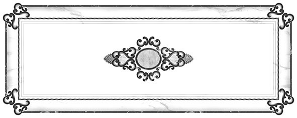 Декоративные элементы Ceradim Clasico Dec, цвет чёрно-белый, поверхность глянцевая, прямоугольник, 200x500