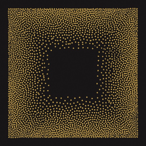 Керамогранит Aparici Art-Deco Black Negroni Natural, цвет чёрный тёмный золотой, поверхность матовая, квадрат, 300x300