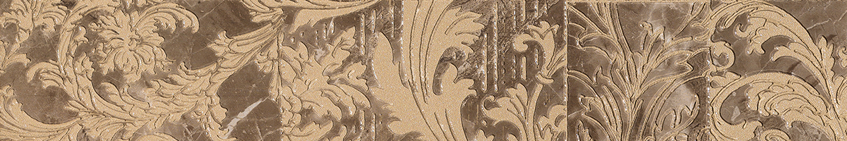 Бордюры Versace Marble Fas.10 Patchwork Marrone 240737, цвет коричневый, поверхность лаппатированная, прямоугольник, 98x585