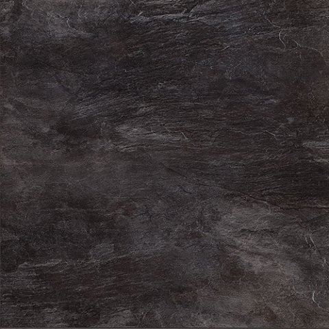 Керамогранит Rex Ardoise Noir Grip Ret 738655, цвет чёрный тёмный, поверхность структурированная, квадрат, 800x800