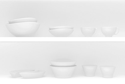 Декоративные элементы Vives Satinados Set-2, цвет белый, поверхность матовая, прямоугольник, 333x1000