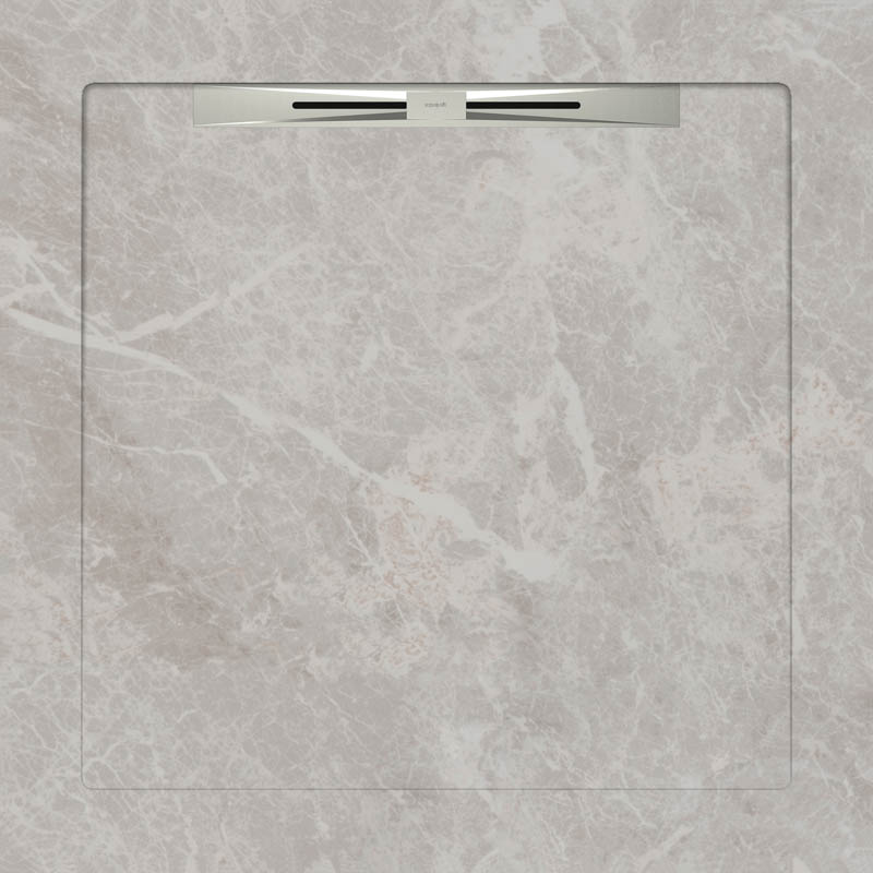 Спецэлементы Aquanit Fiori Di Pesca White Slope Line, цвет серый, поверхность матовая, квадрат, 900x900