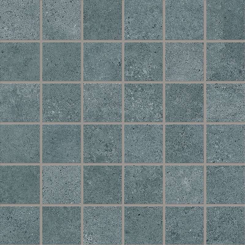 Мозаика Provenza Re-Play Concrete Mosaico 5X5 Verdigris EKGF, цвет зелёный, поверхность матовая, квадрат, 300x300