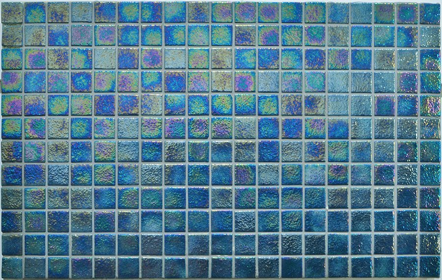 Мозаика Ezarri Iris Jade Anti, цвет бирюзовый, поверхность матовая, прямоугольник, 313x495