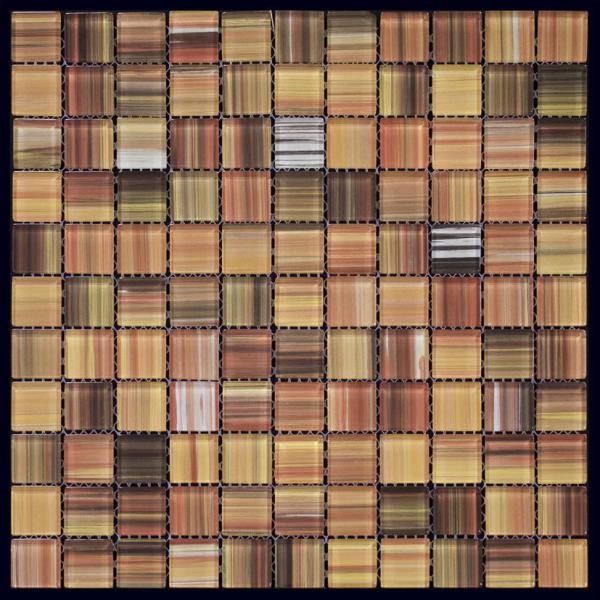 Мозаика Natural Mosaic Ethnic WL-05 (Стекло), цвет коричневый, поверхность глянцевая, квадрат, 300x300