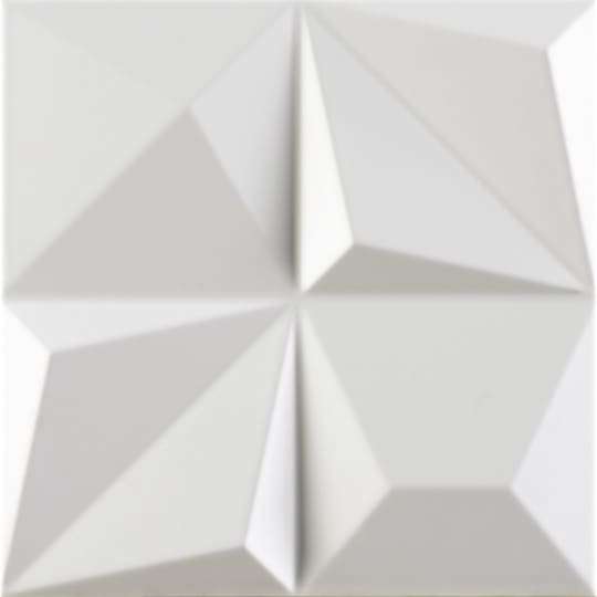 Керамическая плитка Dune Shapes 1 Multichapes White 187346, цвет белый, поверхность матовая 3d (объёмная), квадрат, 250x250