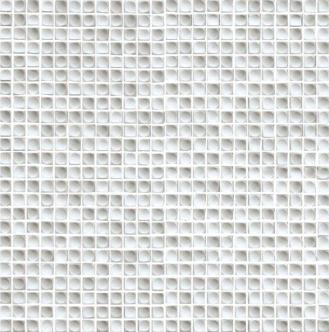 Мозаика Made+39 Cube White Circle 3900030, цвет серый, поверхность матовая, квадрат, 300x300