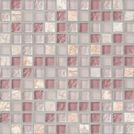 Мозаика Colori Viva Madrid CV10121, цвет розовый, поверхность глянцевая, квадрат, 305x305