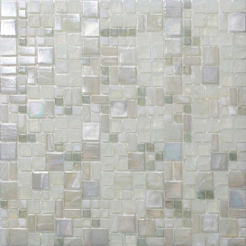 Мозаика Alma Mosaic Glamour ARS-02, цвет белый, поверхность глянцевая, прямоугольник, 315x320