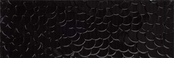 Керамическая плитка Aparici Nordic Negro Shell, цвет чёрный, поверхность глянцевая, квадрат, 298x895