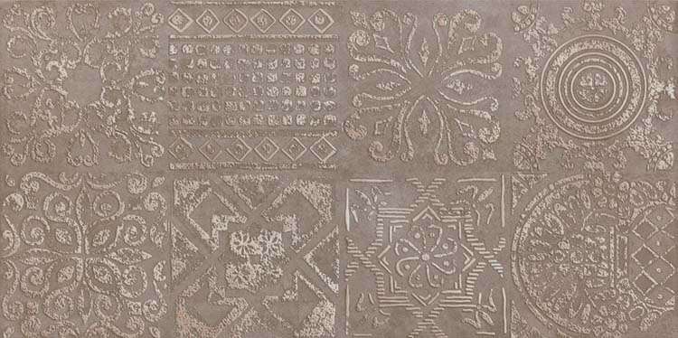 Декоративные элементы Abitare La Ceramica Icon Dec. Patchwork Brown Lapp., цвет коричневый, поверхность лаппатированная, прямоугольник, 300x600