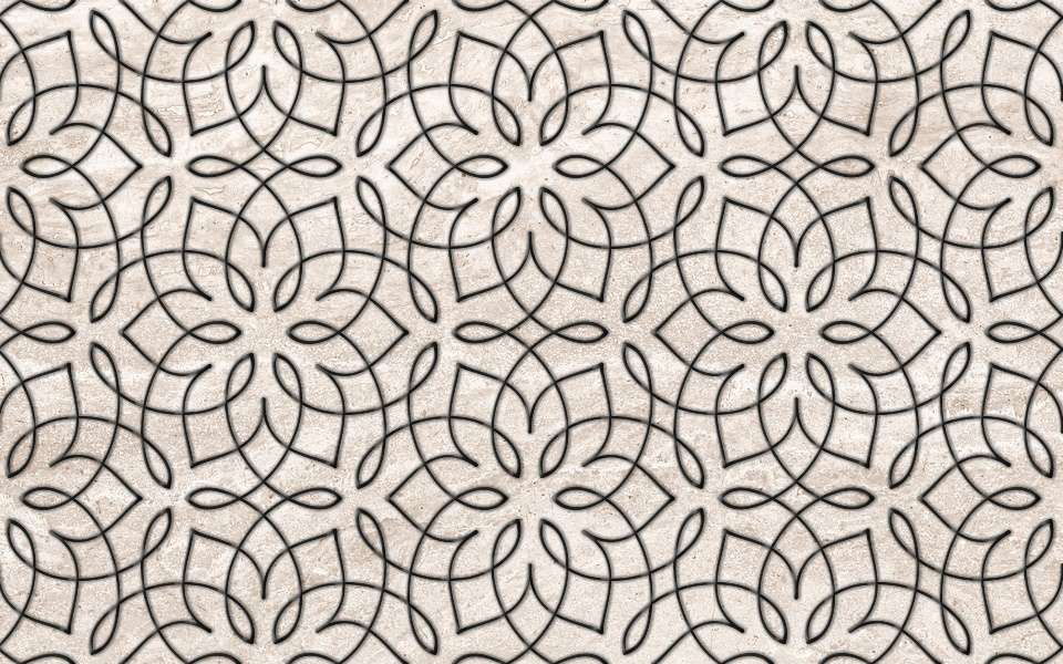 Декоративные элементы Terracotta Graphite Flower Light TD-GR-D-FL, цвет серый, поверхность матовая, прямоугольник, 250x400