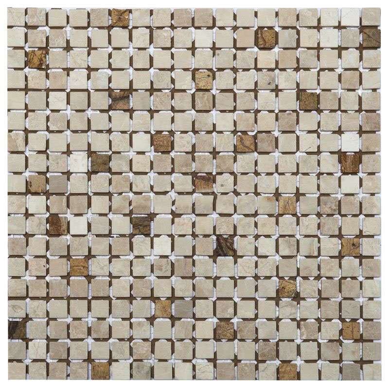 Мозаика NS Mosaic K-730, цвет коричневый, поверхность матовая, квадрат, 305x305