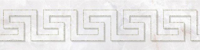 Бордюры Versace Emote Greca Glitter Bianco 262790, цвет белый, поверхность полированная, прямоугольник, 195x780
