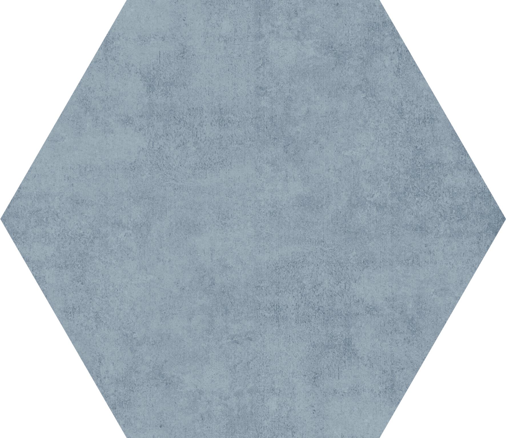 Керамогранит Pamesa At. Hex. Alpha Azul, цвет голубой, поверхность матовая, шестиугольник, 258x290