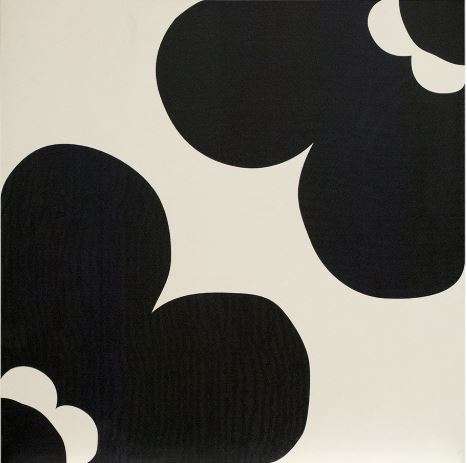 Керамогранит Ornamenta Tangle Fiore Mio TA1515FM, цвет чёрно-белый, поверхность матовая, квадрат, 150x150