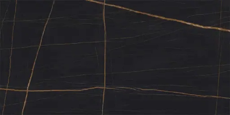 Широкоформатный керамогранит Urbatek Nylo Noir Polished D 100271963D, цвет чёрный, поверхность полированная, прямоугольник, 1200x2500