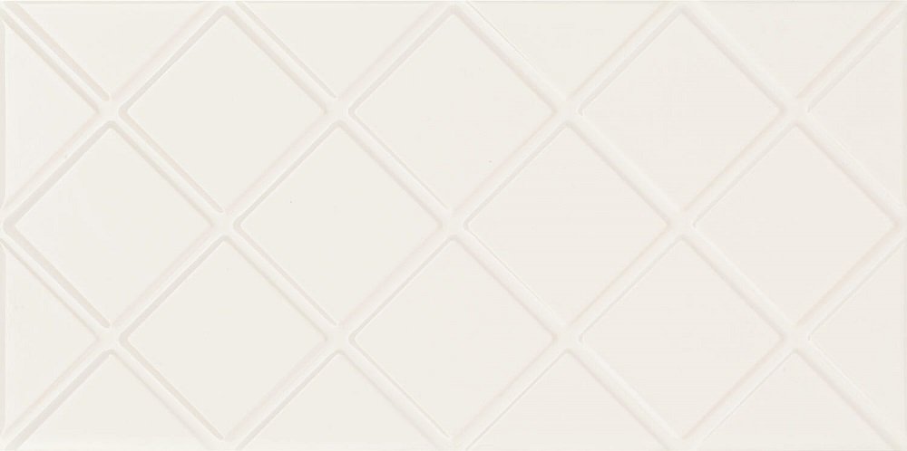 Декоративные элементы Tubadzin Blanca Geo STR, цвет белый, поверхность глянцевая структурированная, прямоугольник, 298x598