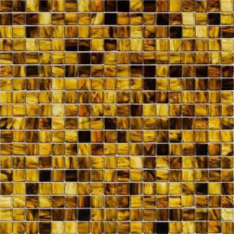 Мозаика Alma Mosaic Smalto SM32, цвет жёлтый чёрный, поверхность глянцевая, квадрат, 150x150