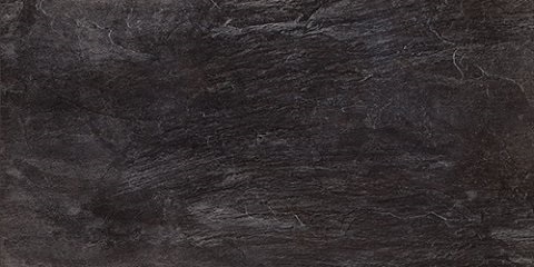 Керамогранит Rex Ardoise Noir Ret 757831, цвет чёрный, поверхность матовая, прямоугольник, 600x1200