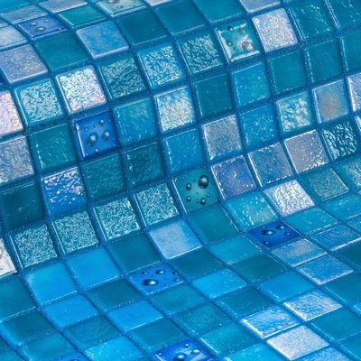 Мозаика Ezarri Topping Drops, цвет голубой, поверхность глянцевая, прямоугольник, 313x495