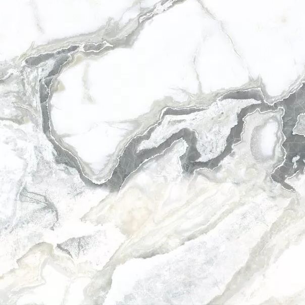 Широкоформатный керамогранит Geotiles Oyster Blanco Leviglass, цвет белый серый, поверхность полированная, прямоугольник, 1200x1200